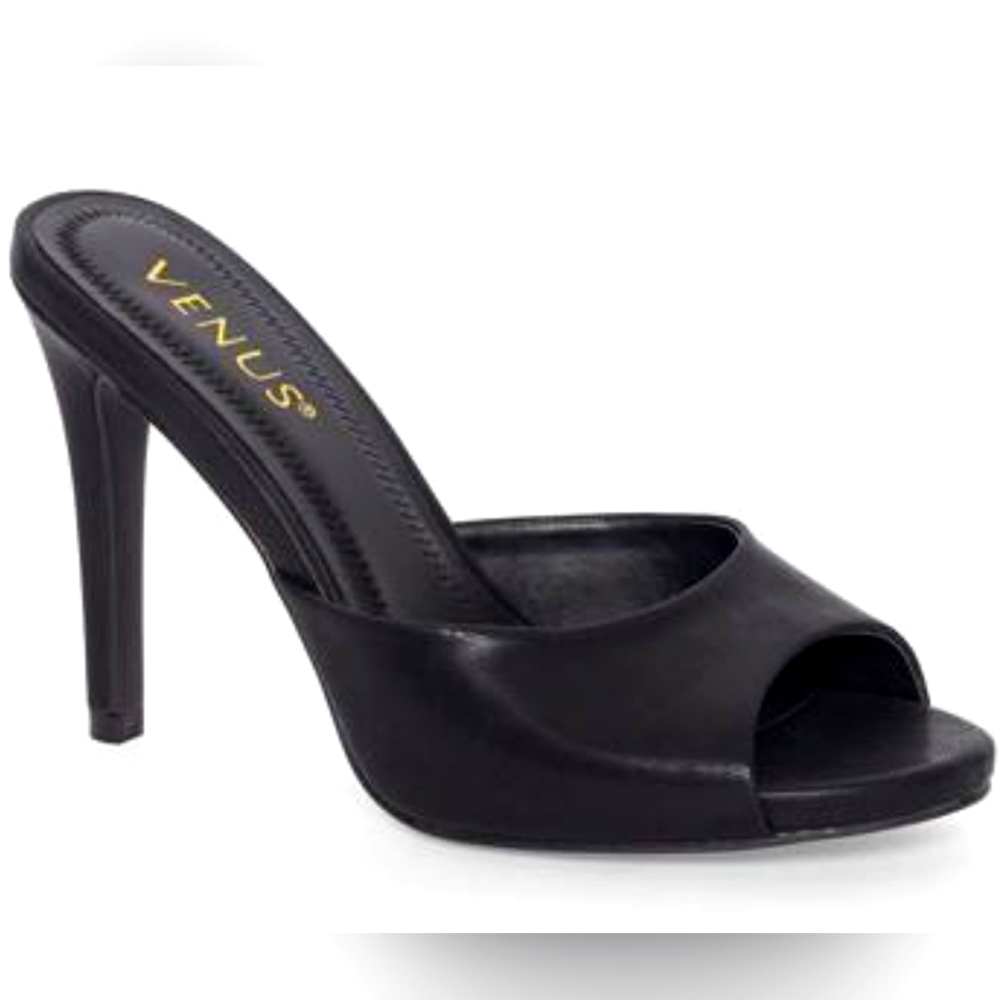 VENUS Black Mules -never worn